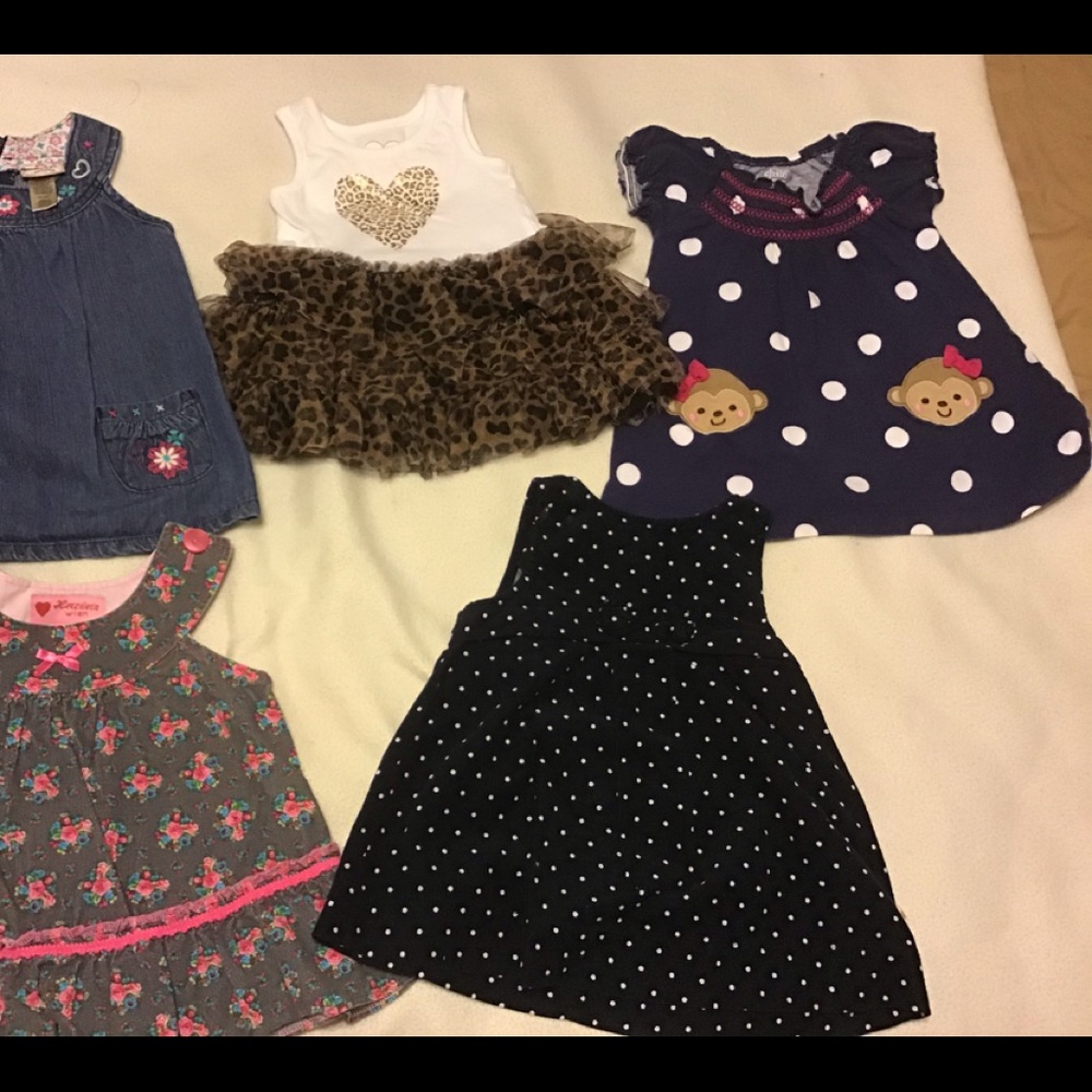 5 pc lot baby girl dresses 3-6 months